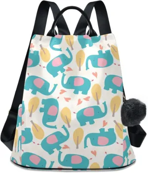 Animal Print Anti-theft Backpack Handbags for Women Travel Rucksack Lightweight Shoulder Bags 13.4 X 5.9 X 15in