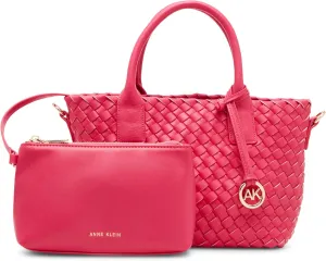 Anne Klein Woven Small Tote with Pouch