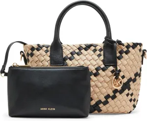 Anne Klein Woven Small Tote with Pouch