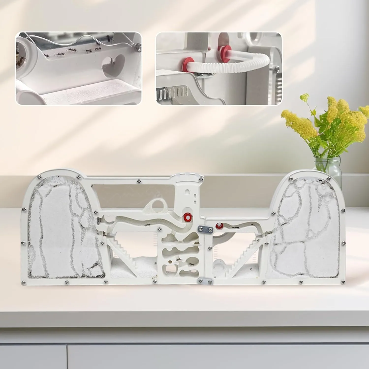 Ant Farms with Connecting Tubes, Ant Farm Kit for Kids, Ant Colony Observation Kit, Ant Viewing Habitat Science Kit, Educational & Learning Science Kit for Kids, Adults (White)