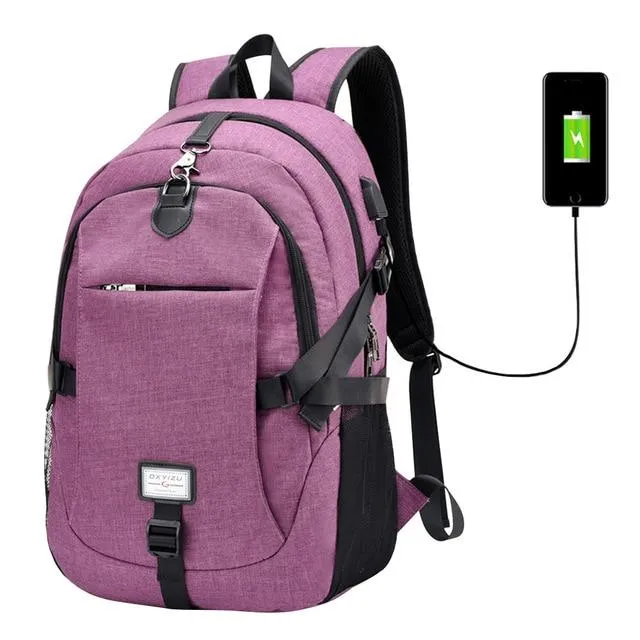 Anti Theft Travel Backpack with USB Charging