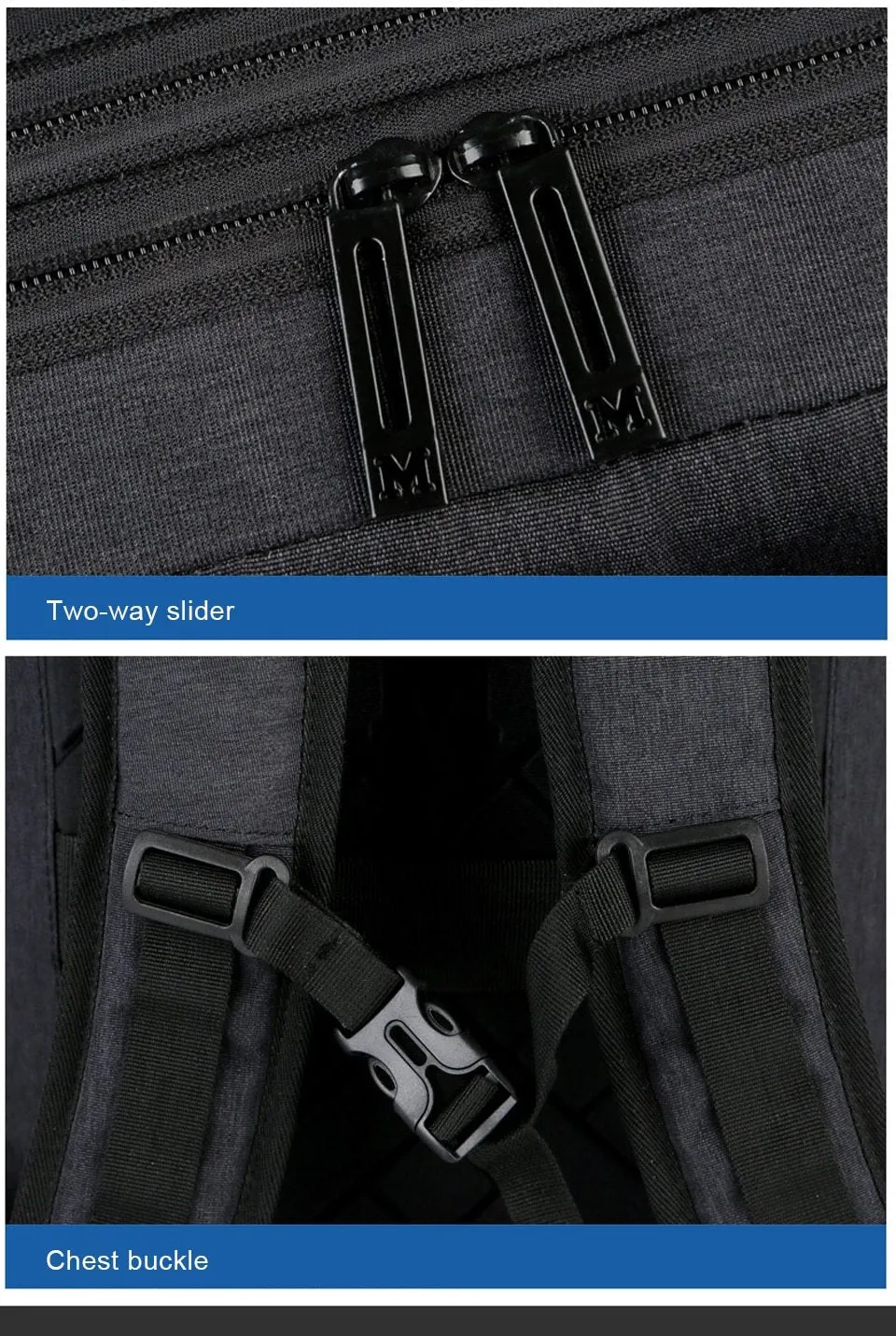 Anti Theft Waterproof Large Capacity USB Chargring Backpack