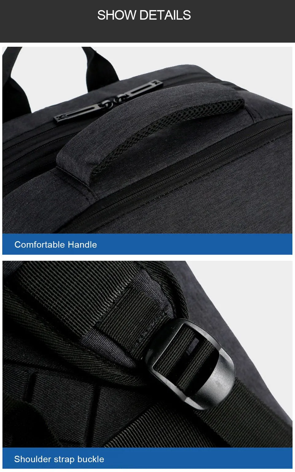 Anti Theft Waterproof Large Capacity USB Chargring Backpack