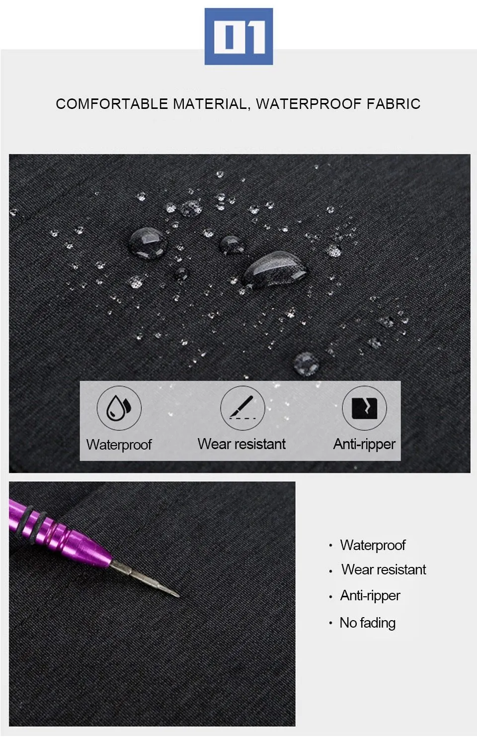 Anti Theft Waterproof Large Capacity USB Chargring Backpack