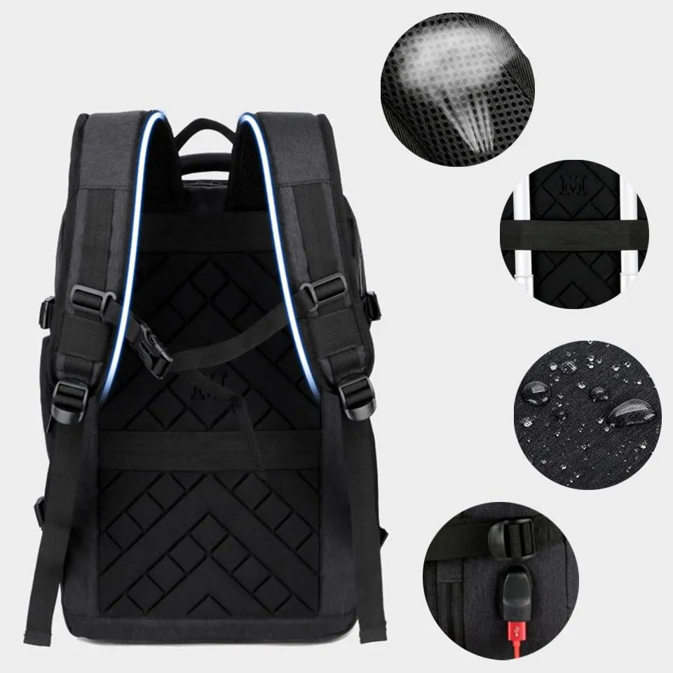 Anti Theft Waterproof Large Capacity USB Chargring Backpack