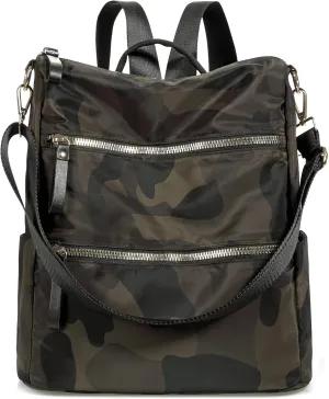 AO ALI VICTORY Women Nylon Backpack Purse Handbags and Shoulder Bag College Bookbags Anti Theft Travel Purses Casual Daypack