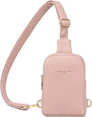 AOCINA INICAT Small Sling Bag Crossbody Vegan Leather Fanny Packs for Women Fashionable Chest Bag for Travel
