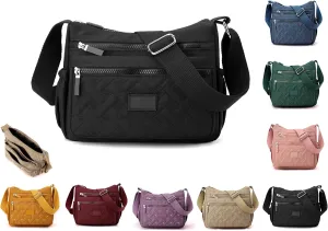 Appreciarel Crossbody Bag, Nylon Printed Shoulder Messenger Bag, Adjustable Shoulder Strap, Large Capacity