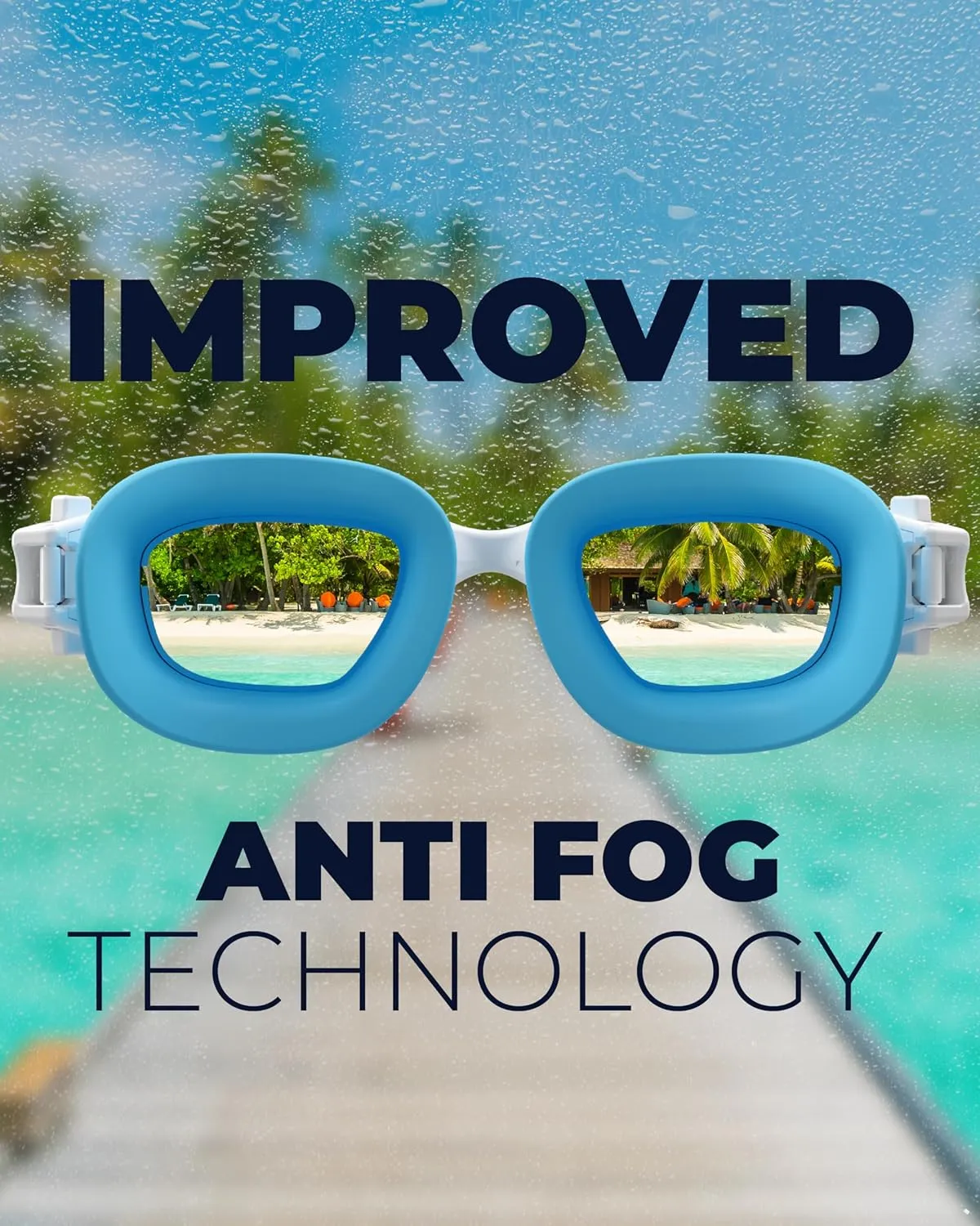 AqtivAqua Swimming Goggles for Kids, MINI-DX Wide View Swim Goggles for Kids Boys Girls, Anti Fog No Leaking