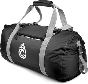 AquaQuest Slipstream Duffel Bag - 100% Waterproof, Lightweight, Durable, Versatile, Compact - Protective Dry Bag for Sport, Travel, Boating - 50L, Black