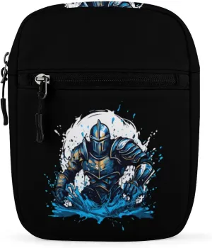 Armored Warrior Medieval Knight Crossbody Bag Sling Bag Fanny Pack Cross Body Fashion Waist Packs Belt Bag with Adjustable Strap