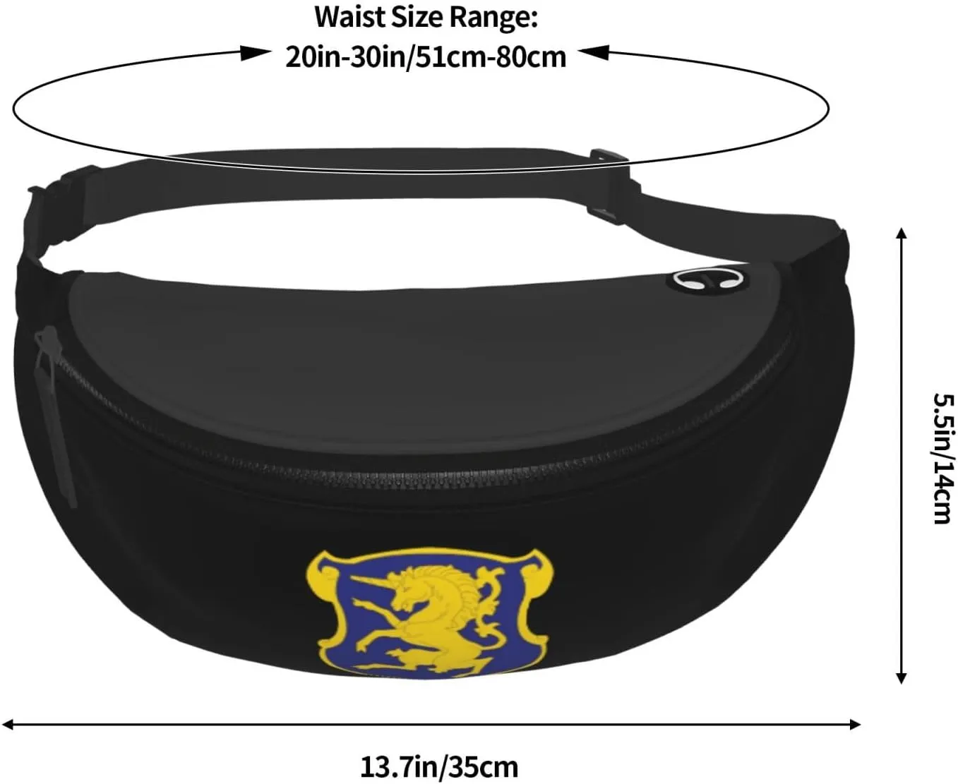Army - 6th Cavalry Regiment Unisex Leisure Waist Bag Outdoor Sports Running Waist Bag Business Travel Mobile Phone Bag