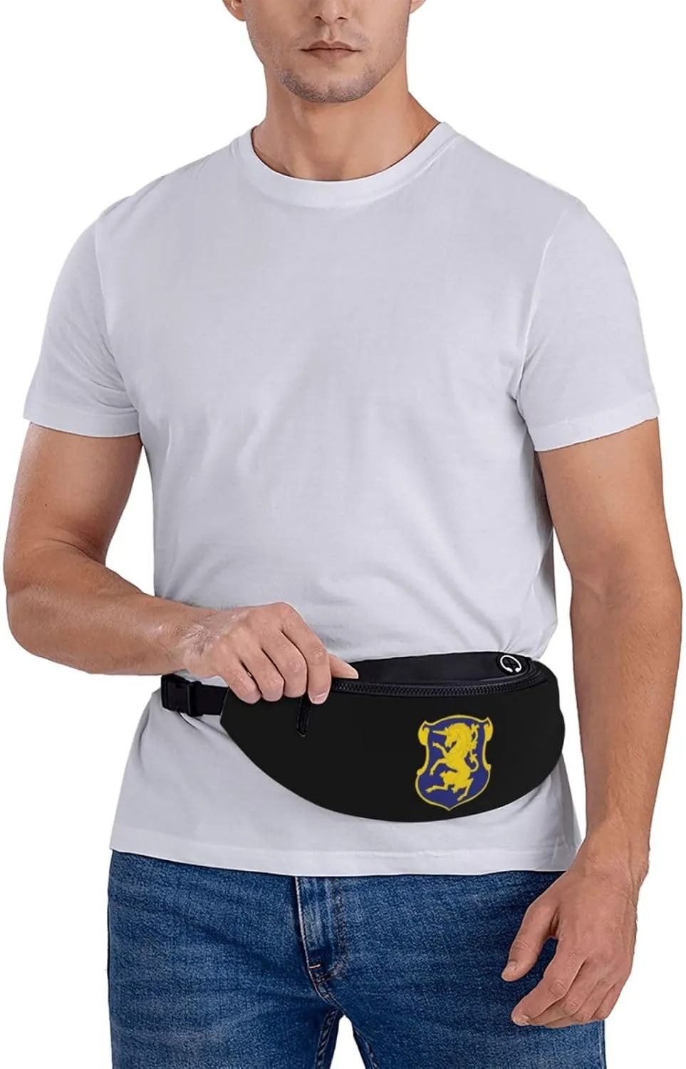 Army - 6th Cavalry Regiment Unisex Leisure Waist Bag Outdoor Sports Running Waist Bag Business Travel Mobile Phone Bag