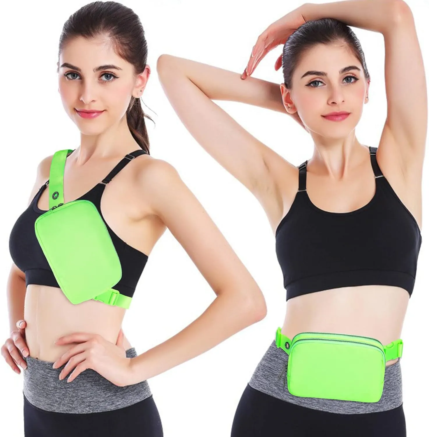 AROME Mini Belt Bag for Women, Fashion Waist Packs Fanny Pack Crossbody Bags with Strap Extender for Women Men, Waterproof Waist Bag Hip Bum Bag for Casual Travel Running Hiking Outdoor Sports