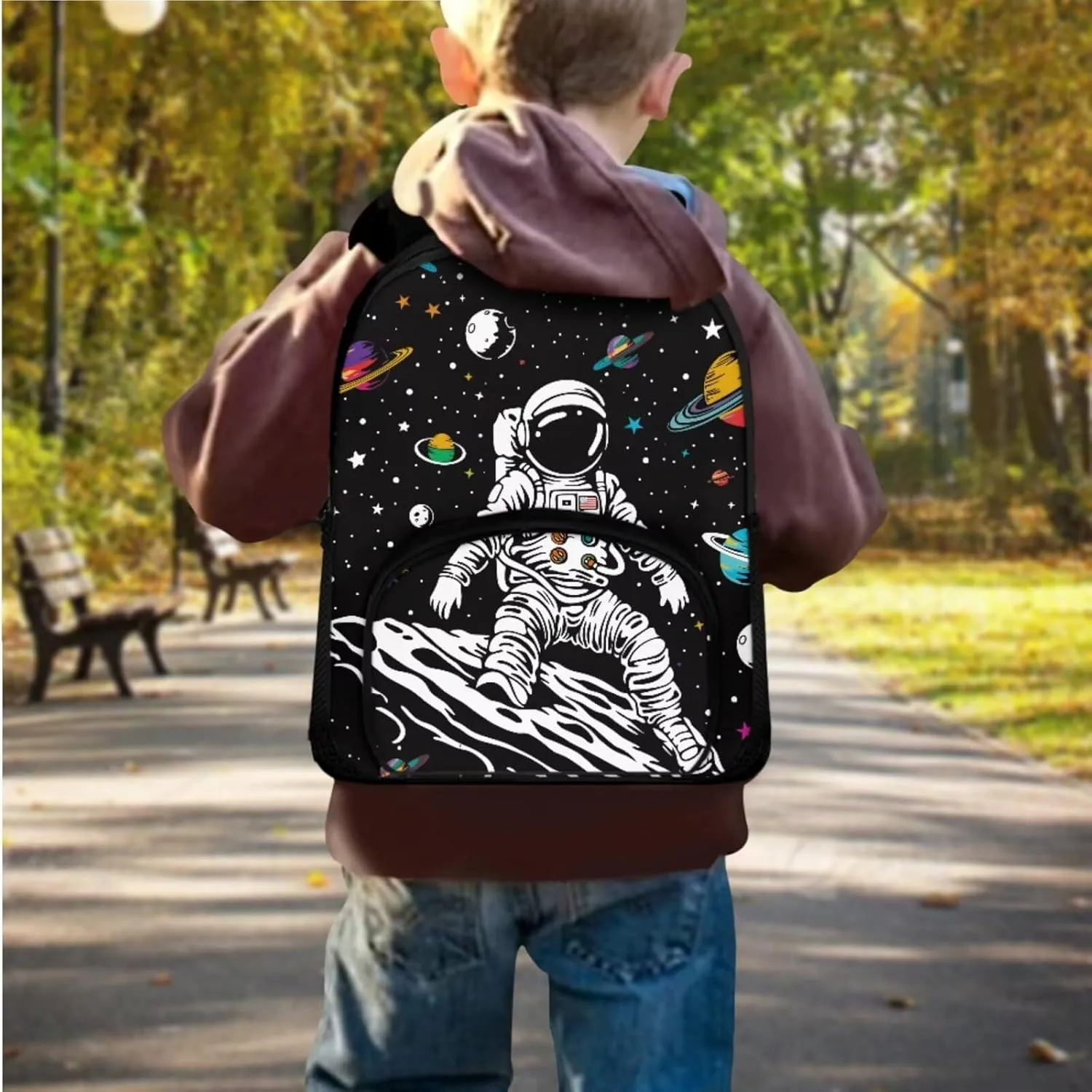 Astronaut Little Boy Backpacks Ages 3-5 Preschool Backpack Travel Backpack Daypack School Bag for Elementary Boys Preschool Backpack Aesthetic Bookbag To Store Pens,Crayon Box