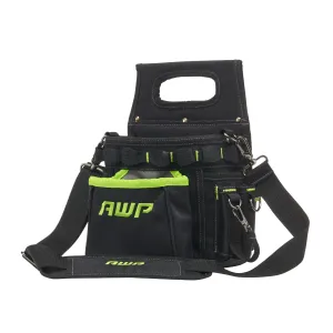 AWP TrapJaw 3-in-1 Electrician Tool Pouch with Spring-Loaded Technology, Designed for Professional Electricians and Maintenance Repair Technicians,Black Portable Tool Box