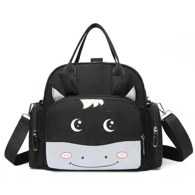 Baby Diaper Backpack Moo Black - Sunshine