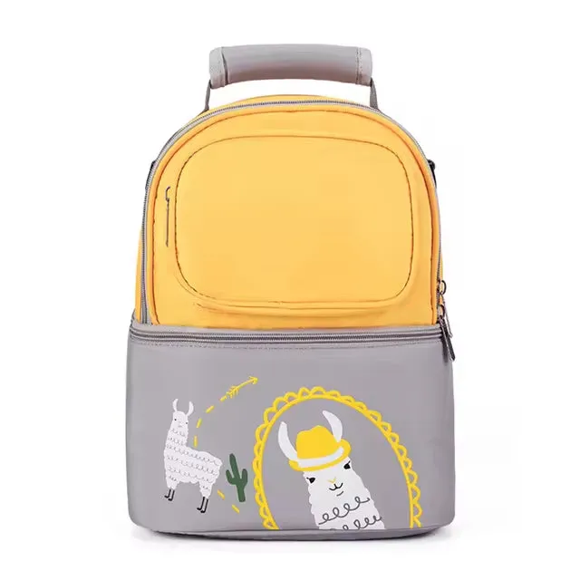 Baby Dual Portion (Waterproof) Diaper Bag Yellow & Grey - Sunshine
