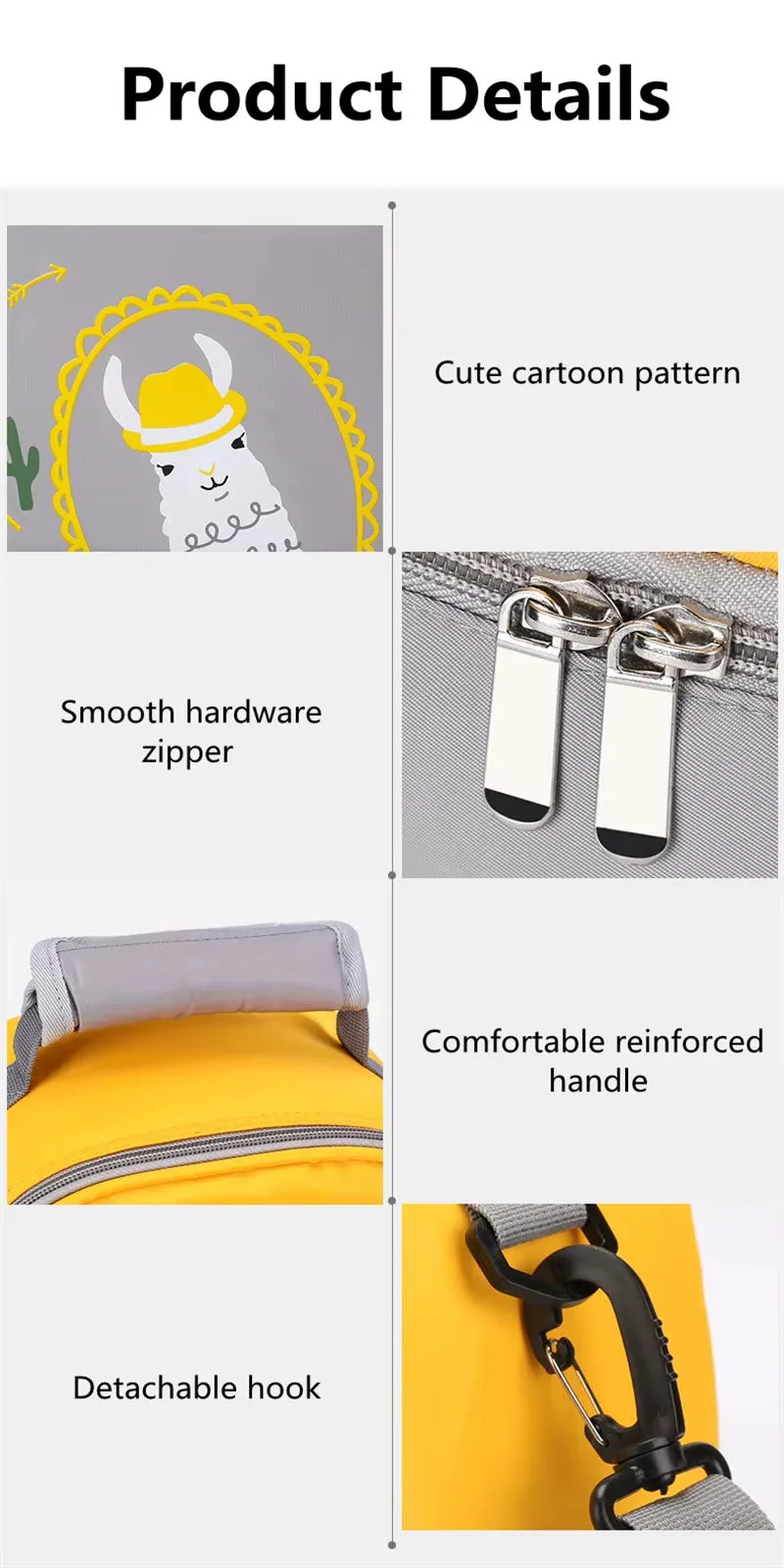 Baby Dual Portion (Waterproof) Diaper Bag Yellow & Grey - Sunshine