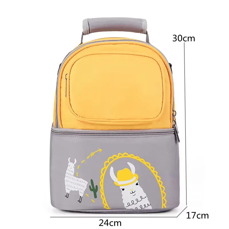 Baby Dual Portion (Waterproof) Diaper Bag Yellow & Grey - Sunshine