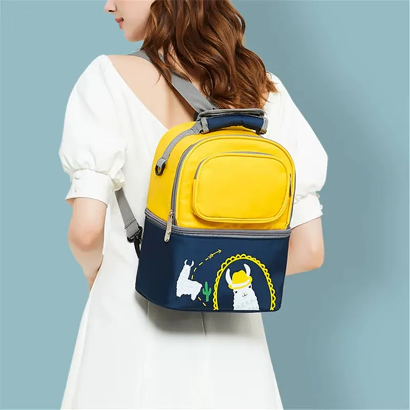 Baby Dual Portion (Waterproof) Diaper Bag Yellow & Grey - Sunshine