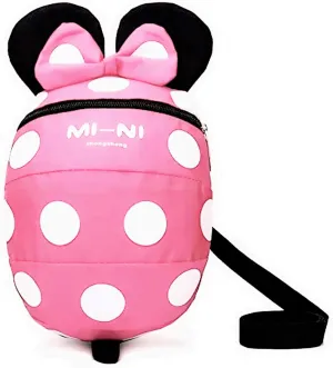 Baby Toddler Leash Baby Leash Backpack Little Kid Boys Girls Anti-Lost Travel Bag Harness Reins Cute Cartoon Backpacks with Safety Leash for Baby Backpack Leash for Toddlers 1-5 Years (Pink)