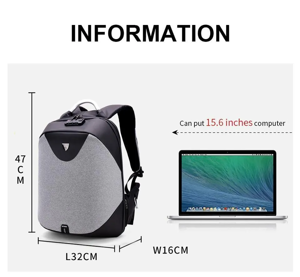 Backpack ARCTIC Anti HUNTER Theft Limited-edition USB Charging Futuristic