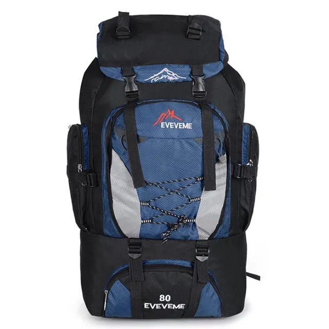 Backpack Backpack Men's Special deal Mountaineering Hiking Rucksack Sport Waterproof 80L Large Outdoor Climbing Camping Bag Supportive