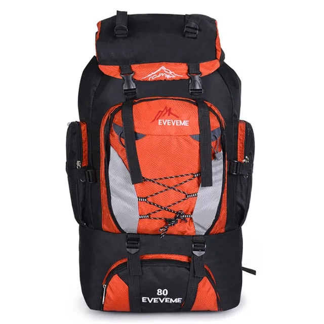 Backpack Backpack Men's Special deal Mountaineering Hiking Rucksack Sport Waterproof 80L Large Outdoor Climbing Camping Bag Supportive