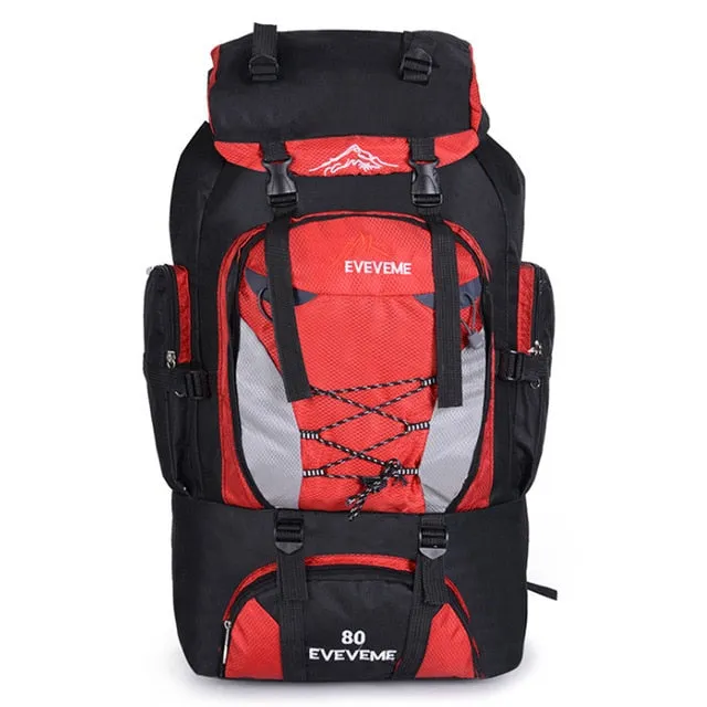 Backpack Backpack Men's Special deal Mountaineering Hiking Rucksack Sport Waterproof 80L Large Outdoor Climbing Camping Bag Supportive
