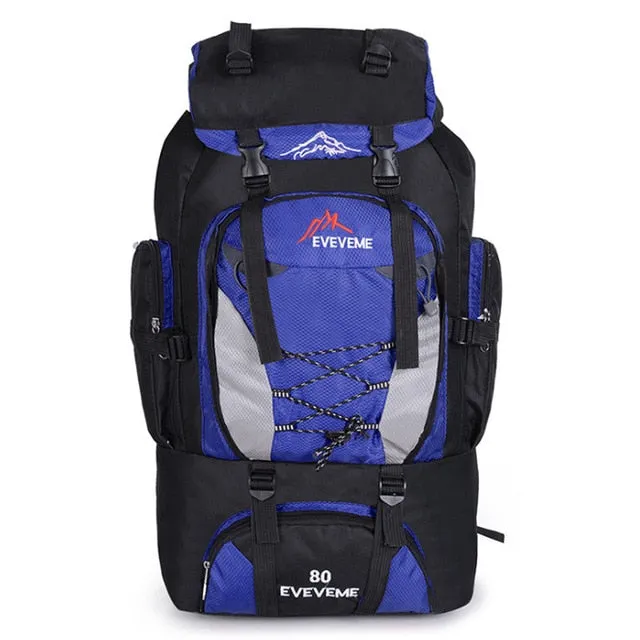 Backpack Backpack Men's Special deal Mountaineering Hiking Rucksack Sport Waterproof 80L Large Outdoor Climbing Camping Bag Supportive