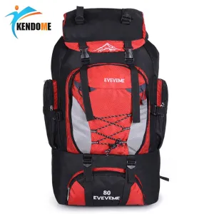 Backpack Backpack Men's Special deal Mountaineering Hiking Rucksack Sport Waterproof 80L Large Outdoor Climbing Camping Bag Supportive