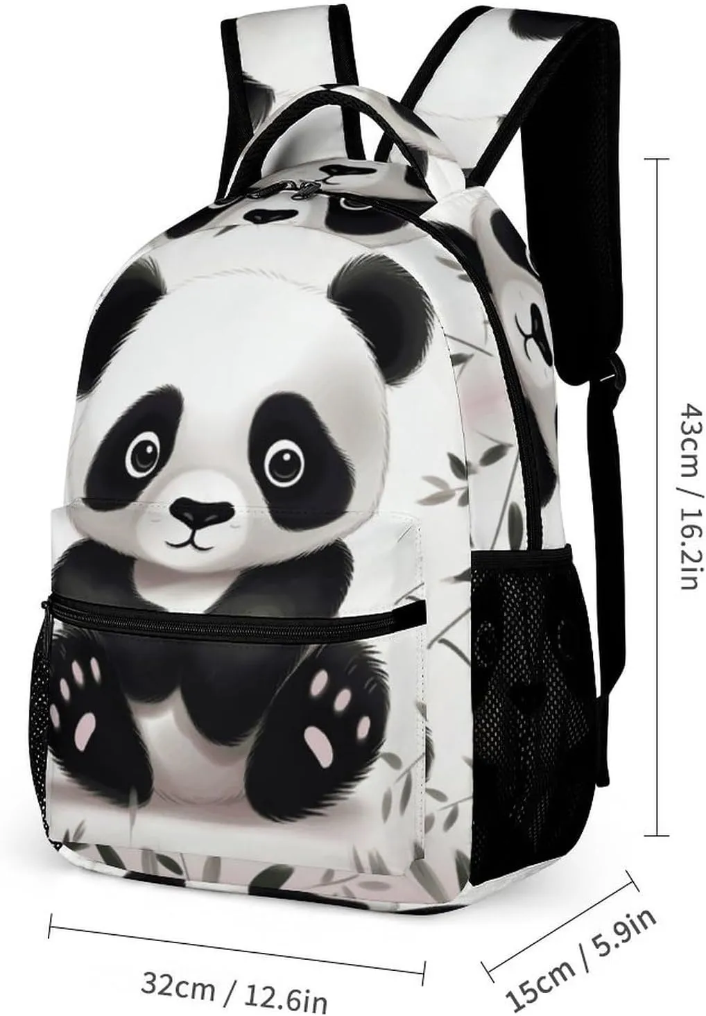 Backpack for Women Men Travel Cute Panda Animal Daypack Lightweight Laptop Bag Carry On Backpacks for Work