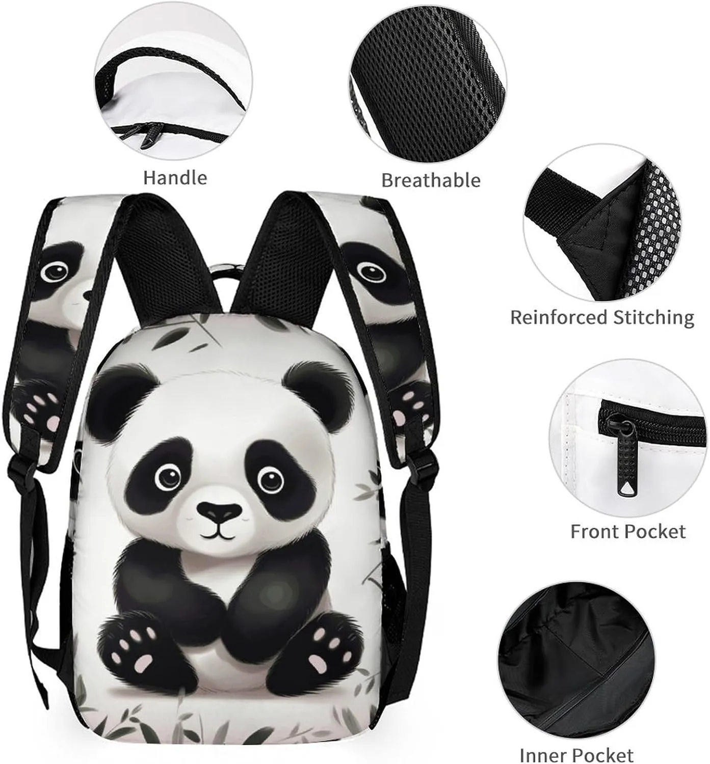 Backpack for Women Men Travel Cute Panda Animal Daypack Lightweight Laptop Bag Carry On Backpacks for Work