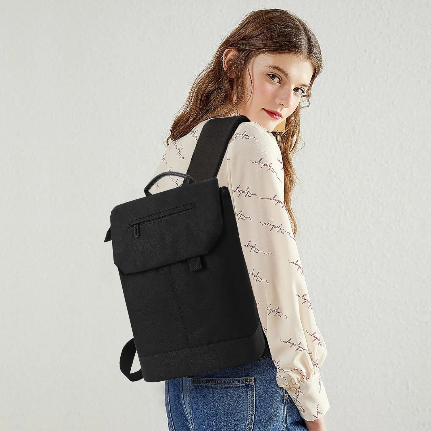 Backpack for Women with Back Security Magnetic Clasp and Front Zipper Pocket Backpack Purse for Women Hiking Traveling Laptop Backpack