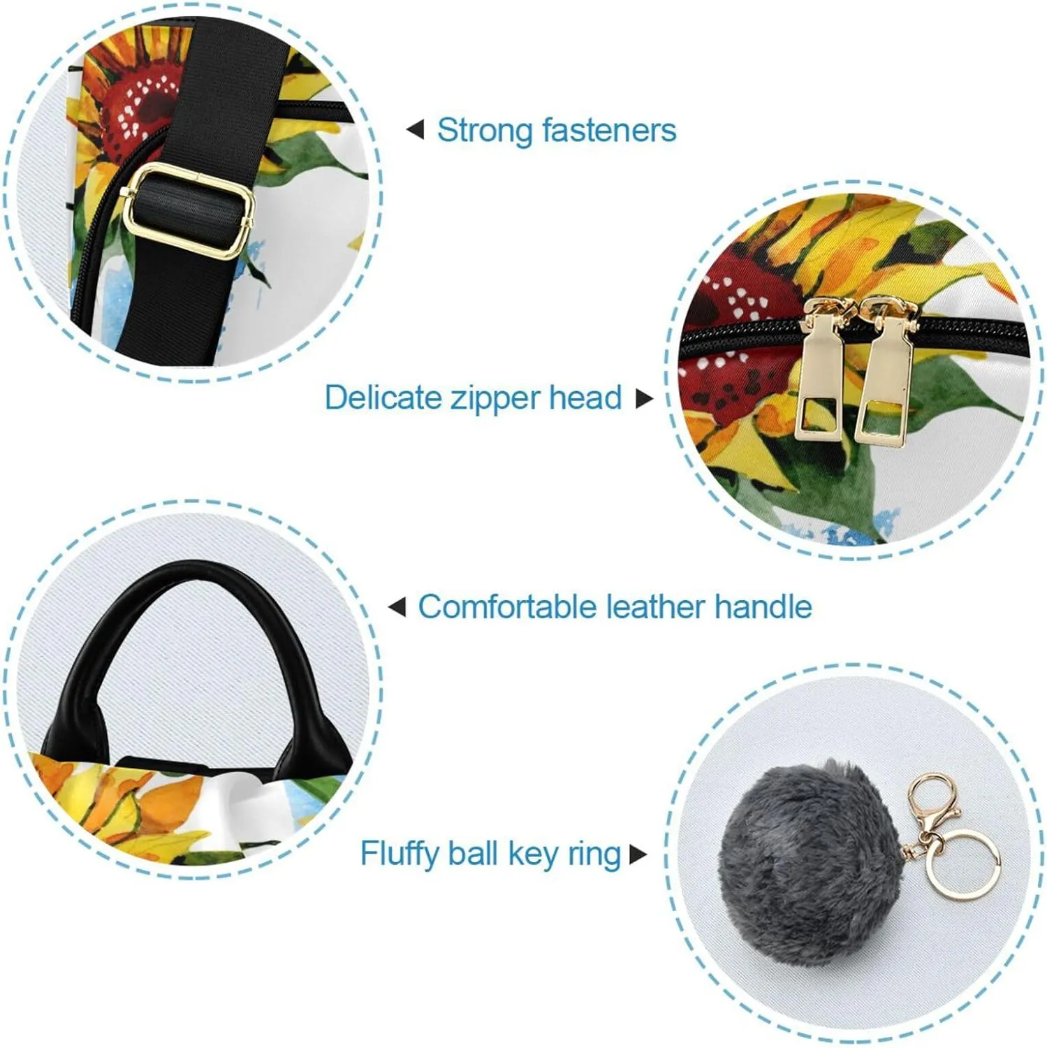 Backpack Purse for Women Anti Theft Fashion Daypack Polyester Travel Bag Crossbody Shoulder Bag Sunflower 13.4 X 5.9 X 15in Pattern 2