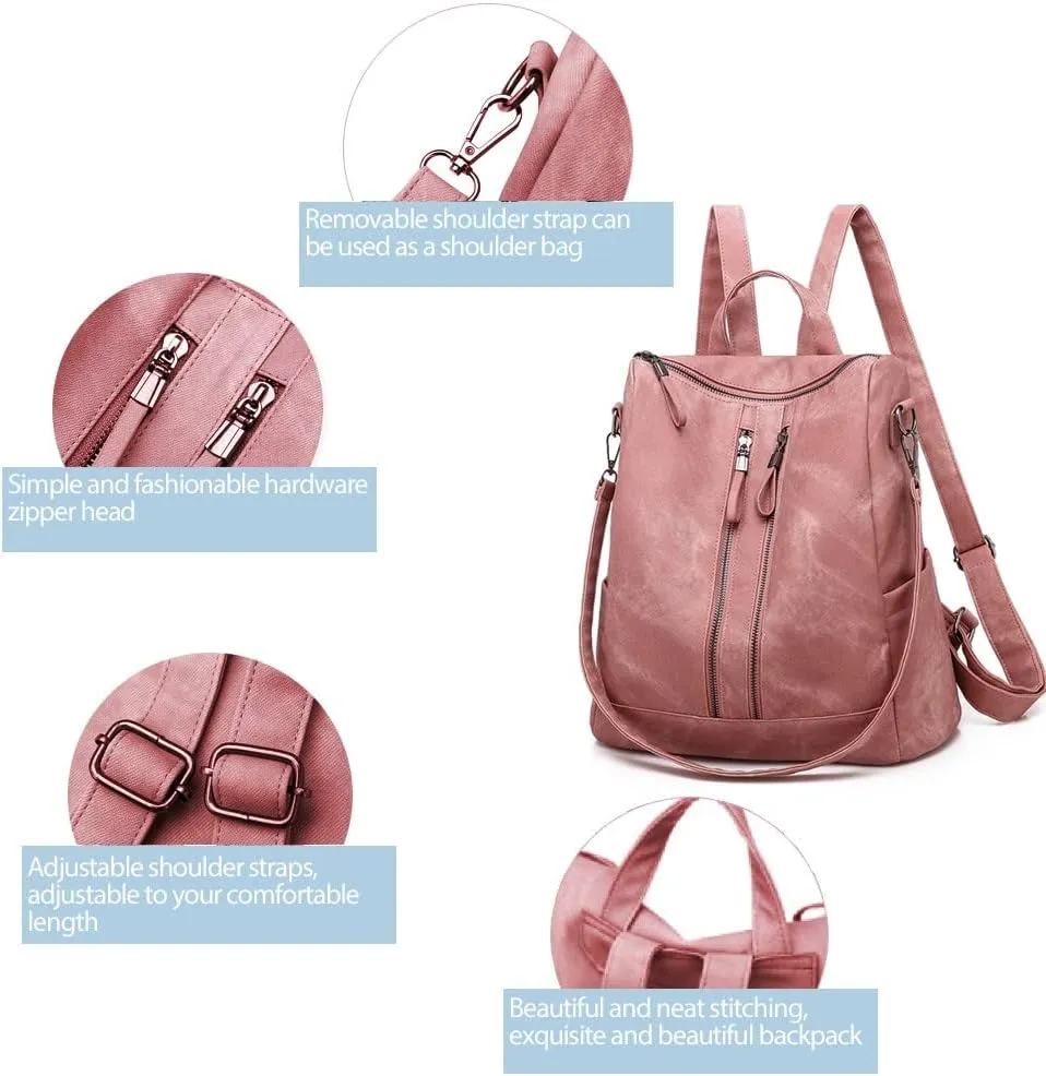 Backpack Purse for Women, Women Backpack Purse Small Leather Waterproof Anti-theft Shoulder Bags Handbags Ladies