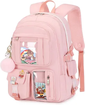 Backpacks for Girls,Laptop Backpack 15.6 Inch School Bag Cute College Large Bookbags Travel for Teens Women Students Anti Theft Daypack (Pink)