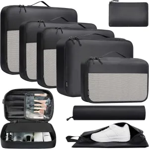 BAGAIL 8 Set/9 Set Packing Cubes Luggage Packing Organizer for Travel, Suitcase Packing Bags for Travel Accessories