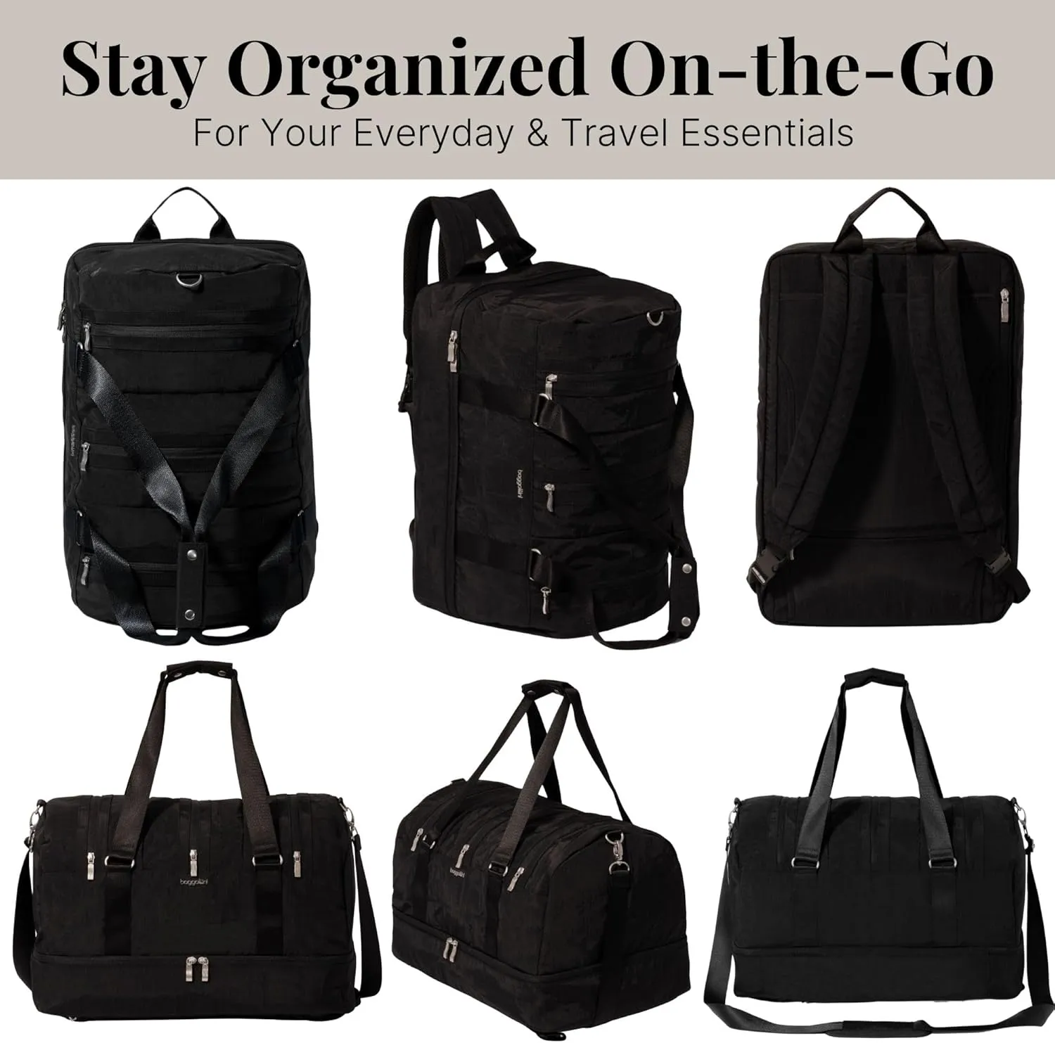 Baggallini Multizip Convertible Duffel