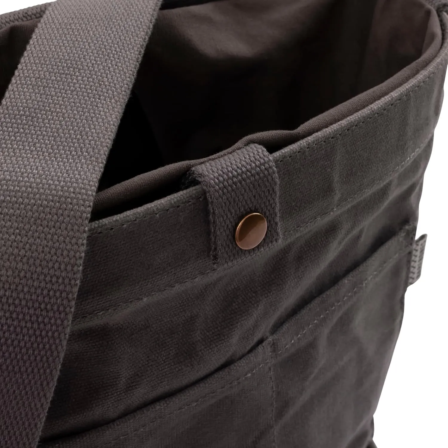 Barebones Foraging Bag - Gardening Bag for Harvesting Plants And Fruit Picking - Small Waxed Canvas Tote With Convertible Straps - Water-resistant Garden Tote (Slate Gray)