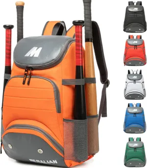 Baseball Bag - Lightweight Softball & T-Ball Backpack with Shoe Compartment for Equipment & Gear