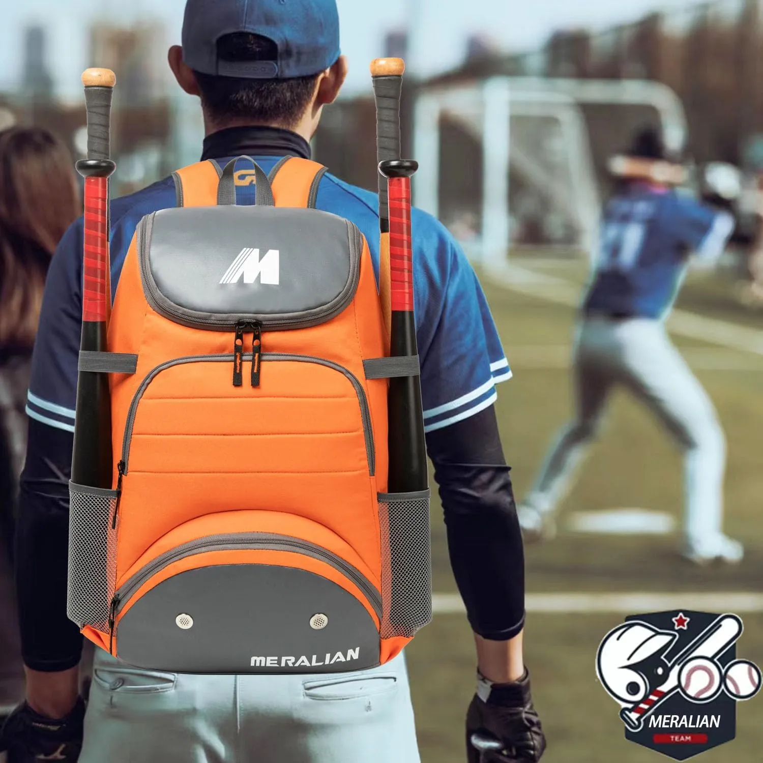 Baseball Bag - Lightweight Softball & T-Ball Backpack with Shoe Compartment for Equipment & Gear