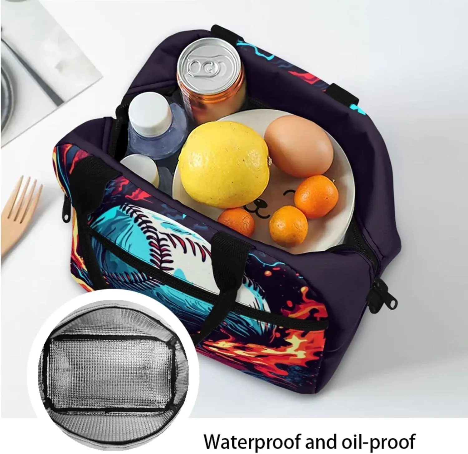 Baseball Elementary Backpack for Boys 4 PCS Kids Bookbag and Lunch Box Set Ages 8-12 Ergonomic 17 Inch 5th Grade School Bag with Water Bottle Holder Travel Daypack
