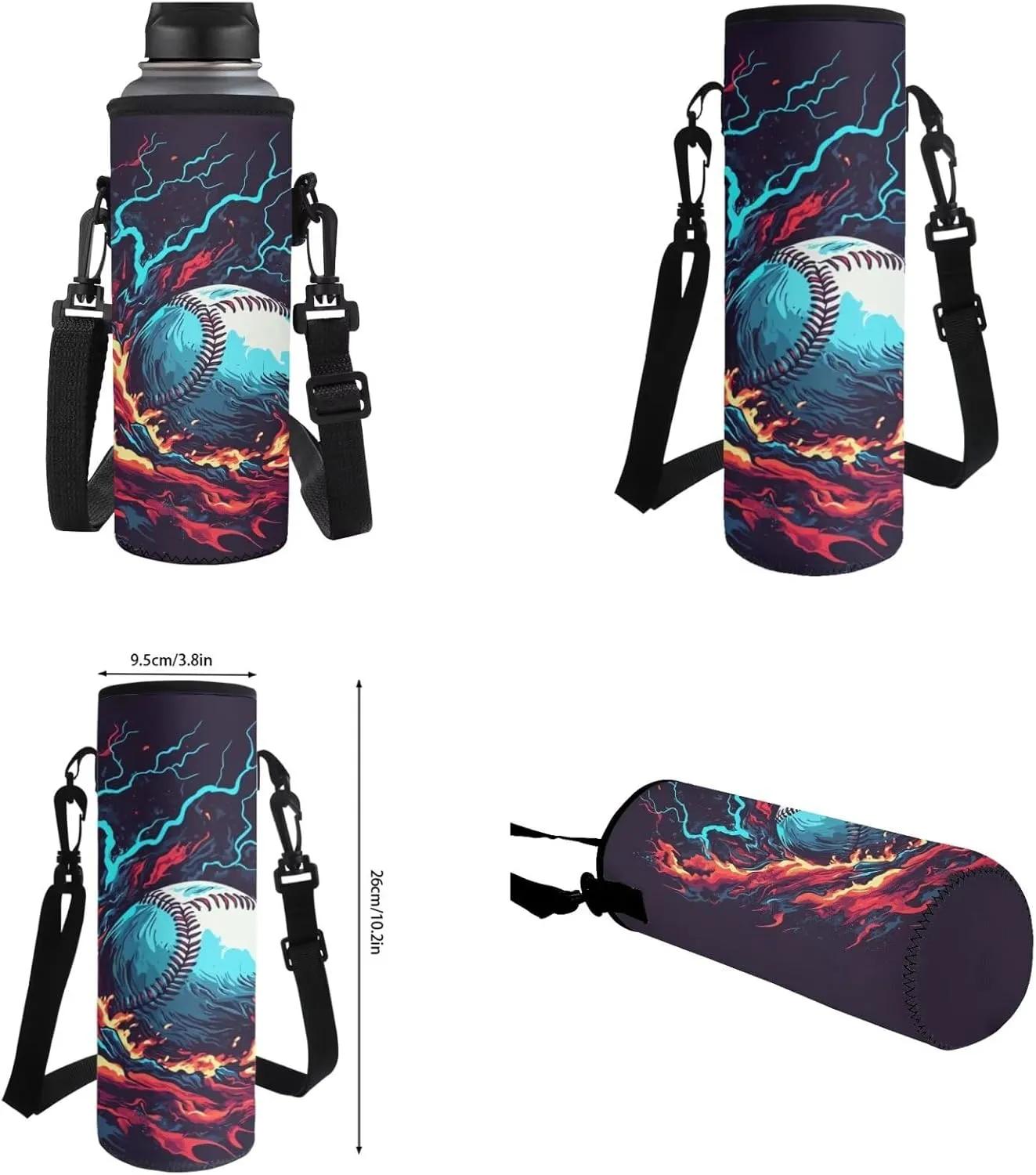 Baseball Elementary Backpack for Boys 4 PCS Kids Bookbag and Lunch Box Set Ages 8-12 Ergonomic 17 Inch 5th Grade School Bag with Water Bottle Holder Travel Daypack