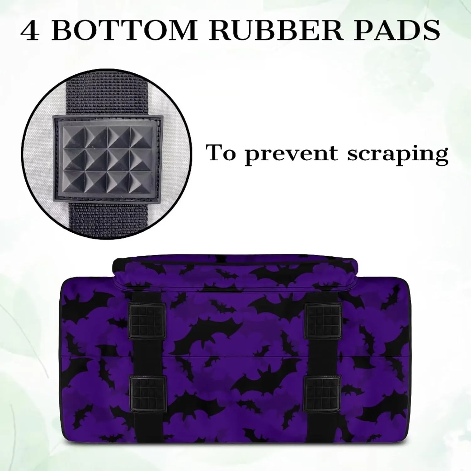 Bats Sewing Machine Carrying Case Two Way Zipper Sewing Machine Tote Bag Portable Cover Tote Bag with Hand Strap Storage Organization Carrying Bag for Accessories