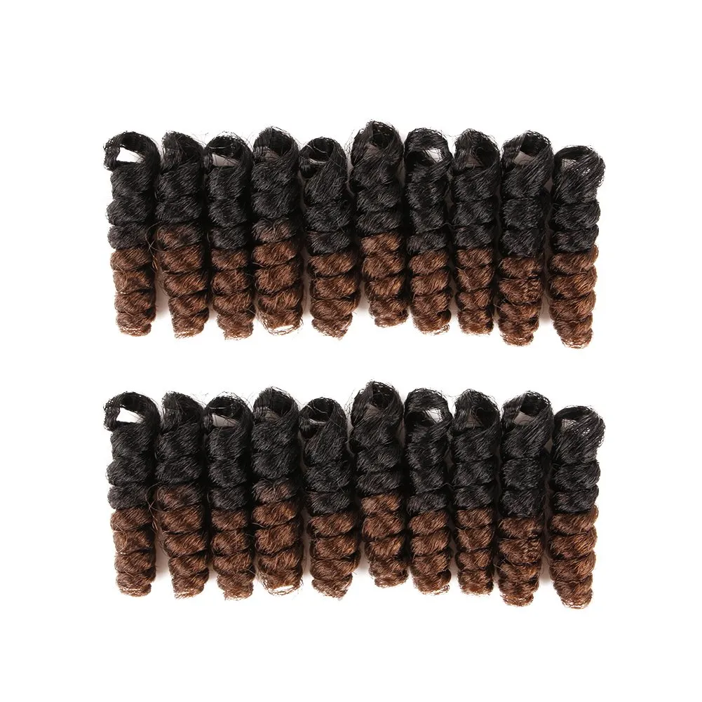 BECUS 3Packs 10inch Crochet Braids Hair for Black Women Synthetic Short Braiding Diameter (8mm) Cut Wand Hair(#1B Natural Black/Brown)
