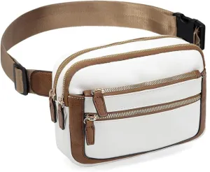 Belt Bag for Women Fanny Pack Crossbody with Adjustable Strap Fashion Leather Waist Packs