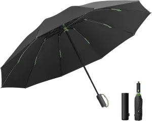 Beneunder Windproof Tri-fold Reverse Folding Umbrella - Lightweight Portable Travel Umbrella for Wind and Rain, Perfect for Car, Backpack, and On-the-GO
