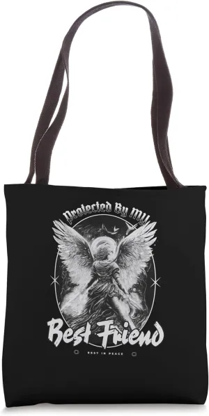 Best Friend Memorial Angel Protected Guardian Sympathy Grief Tote Bag